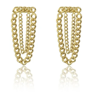 Marc Malone Krásné pozlacené náušnice Celine Gold Earrings MCE23134G