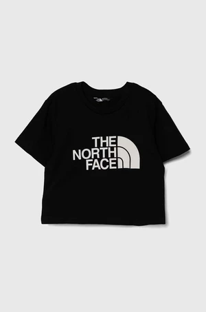 Detské tričko The North Face CROP EASY TEE čierna farba
