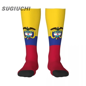 Colombia Flag Polyester 3D Printed Socks For Men Women Casual High Quality Kawaii Socks Street Skateboard Socks