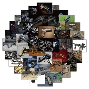 10/50Pcs Weapons Firearms Stickers for Skateboard Computer Notebook Car Decal Children's Toys