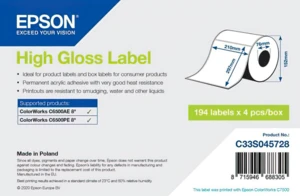 Epson C33S045728 label roll, normal paper, 210x297mm