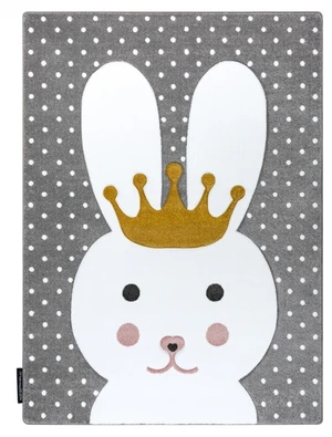 Dětský kusový koberec Petit Bunny grey-120x170