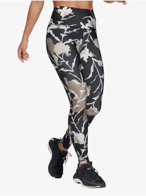 Black Women's Sports Floral Leggings Reebok - Women