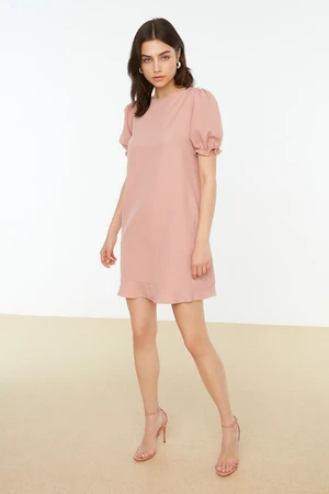 Trendyol Pale Pink Woven Balloon Sleeve Woven Dress