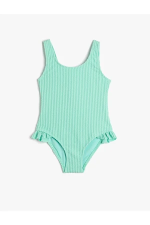 Koton Ruffle Detailed Textured Swimwear