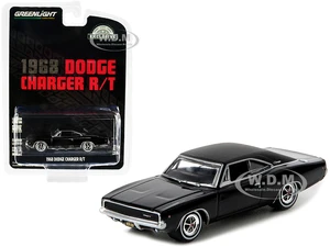 1968 Dodge Charger R/T Black "Hobby Exclusive" 1/64 Diecast Model Car by Greenlight