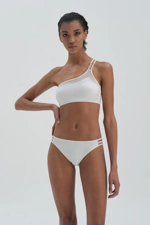 Dagi White One-Shoulder Bikini Top