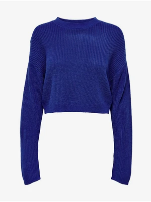 Dark blue women cropped sweater ONLY Malavi - Women