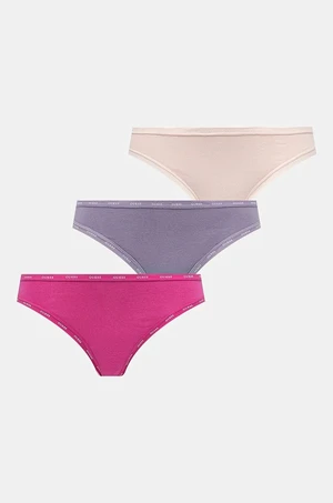 Tanga Guess 3-pack růžová barva