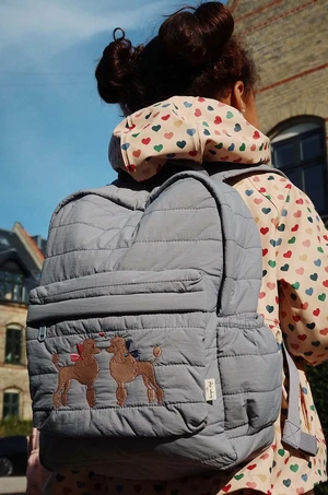 Detský ruksak Konges Sløjd JUNO QUILTED BACKPACK MIDI veľký, s nášivkou, KS101249