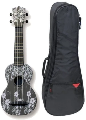 Pasadena WU-21F7-BK SET Floral Black Ukelele soprano