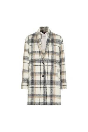 Tommy Hilfiger Kabát - WOOL BLEND BOUCLE COAT karo