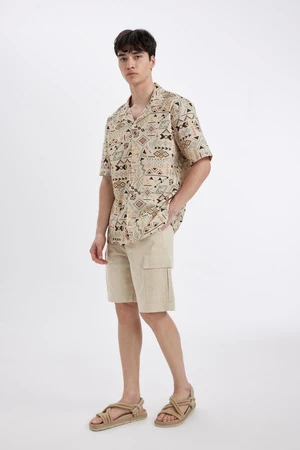 DEFACTO Regular Fit Linen Look Bermuda Shorts