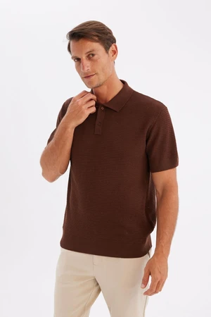 DEFACTO Standard Fit Short Sleeve Knitwear Polo T-Shirt