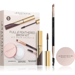 Anastasia Beverly Hills Full & Feathered Brow Kit Mini sada na obočie Medium Brown odtieň