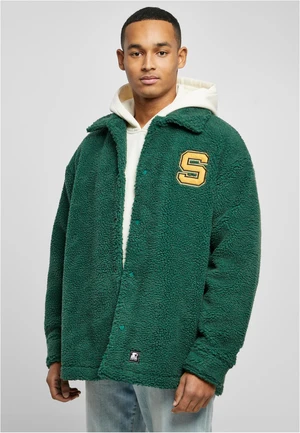 Starter Sherpa Shirt Jacket darkfreshgreen