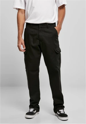 Straight Leg Cargo Pants - Black