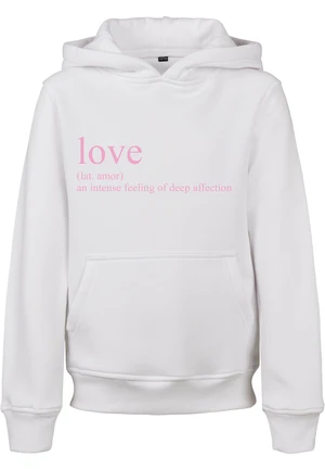 Kids Love Definition Hoody white