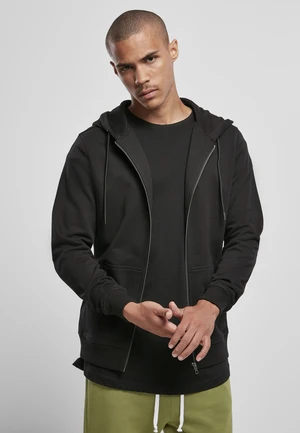 Basic Terry Zip Hoody Black