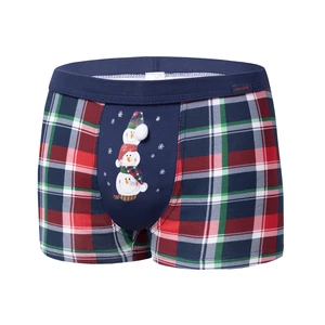 Snowman Boxer Shorts 007/71 Navy Blue