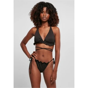 Women's Rib Babylock Triangle Bikini Black