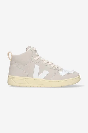 Kožené sneakers boty Veja V-15 Nubuck VQ132815 béžová barva