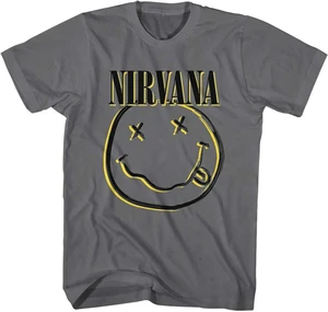 Nirvana Camiseta de manga corta Inverse Smiley Charcoal M