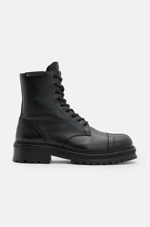 Kožené boty AllSaints Hank Boot pánské, černá barva, M004FB