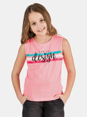 Pink girl's t-shirt with SAM 73 print