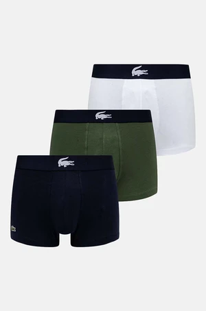 Boxerky Lacoste (3-pak) pánske, biela farba