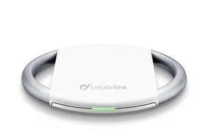 Bezdrátová nabíječka Cellularline Wireless Fast Charger + Fast Charge adaptér 10W, Qi standard bílá