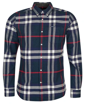 Barbour Kockovaná košeľa Barbour Grassmoor - Navy Check (button-down)