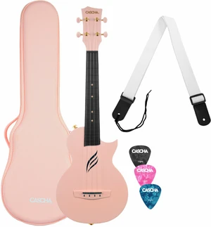 Cascha Carbon Fibre Set Konzert-Ukulele Pink