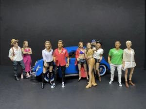 "Partygoers" 9 piece Figurine Set for 1/18 Scale Models by American Diorama