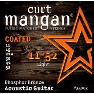 Curt Mangan 11-52 Phosphor Light Coated Struny Do Gitary Akustycznej