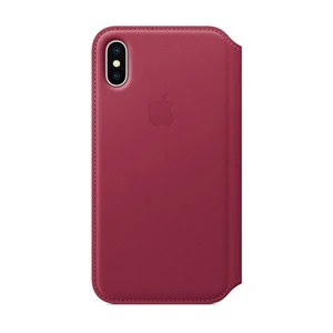 Apple iPhone X Leather Folio - Berry