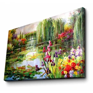 Nástenný obraz na plátne Impressionist Garden, 70 × 45 cm