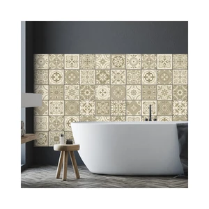 Sada 60 nástenných samolepiek Ambiance Wall Decal Cement Tiles Fortunato, 15 × 15 cm