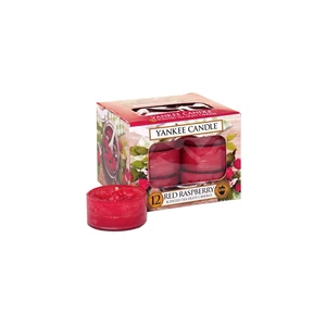 Súprava 12 vonných sviečok Yankee Candle Red Raspberry, doba horenia 4 h