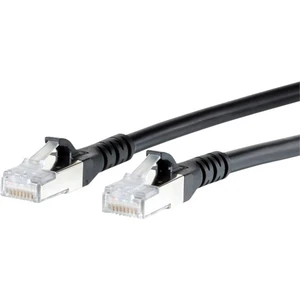 Metz Connect 1308455000-E RJ45 sieťové káble, prepojovacie káble CAT 6A S/FTP 5.00 m čierna s ochranou 1 ks