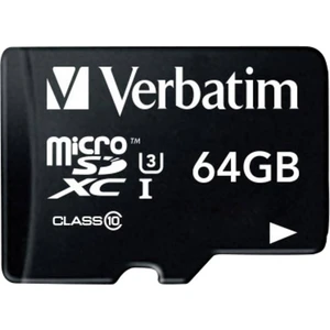 Verbatim PRO pamäťová karta micro SDXC 64 GB Class 10, UHS-I, UHS-Class 3 vr. SD adaptéru