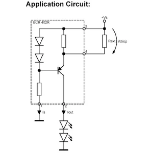 Infineon Technologies BCR402R PMIC LED radič lineárne SOT-143R-4 povrchová montáž