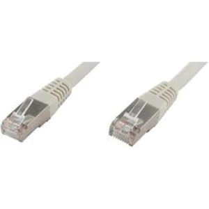 Síťový kabel RJ45 econ connect F6TP1GR, CAT 6, S/FTP, 1.00 m, šedá