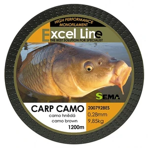 Sema vlasec carp camo hnědá 1200 m-průměr 0,30 mm / nosnost 11,9 kg