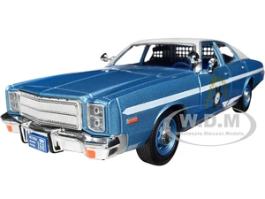 1978 Plymouth Fury Slicktop Blue Metallic with White Top "Nevada Highway Patrol" "Hot Pursuit" Series 1/24 Diecast Model Car by Greenlight