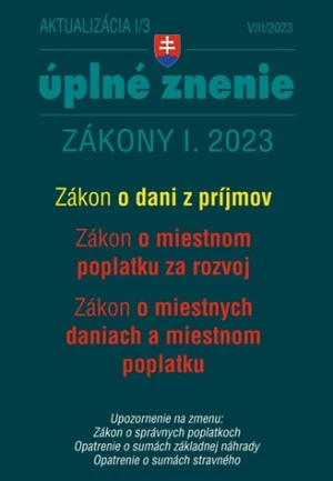 Aktualizácia I/3 2023 – daňové a účtovné zákony - kolektiv autorů