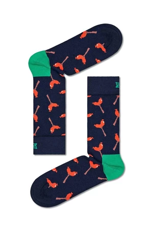 Ponožky Happy Socks Sausage Sock tmavomodrá farba