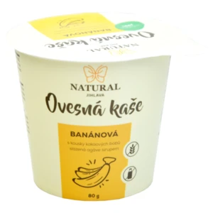 NATURAL JIHLAVA Ovesná kaše banánová bez lepku natural 80 g