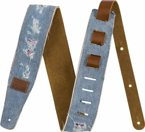 Fender Wrangler Ripped Paisley Denim Strap Textilgurte für Gitarren Indigo