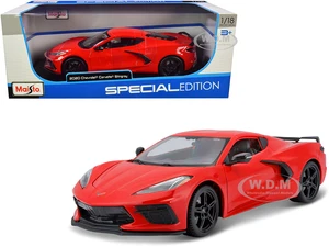 2020 Chevrolet Corvette Stingray C8 Red 1/18 Diecast Model Car by Maisto